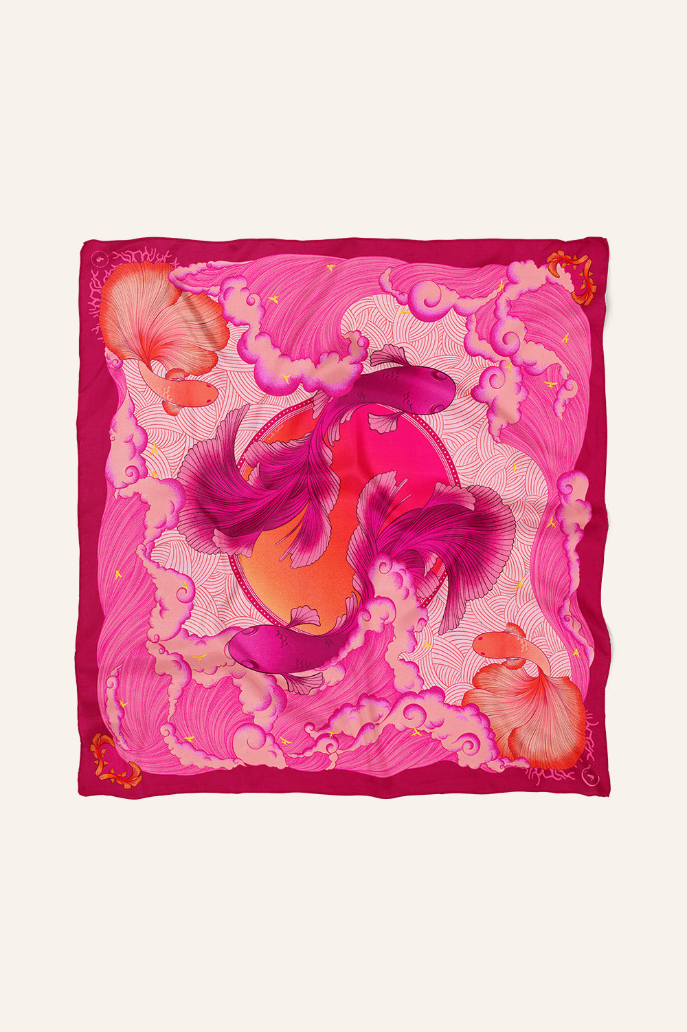 Foulard Rose ardent - 70
