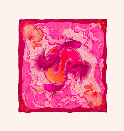 Foulard Rose ardent - 70