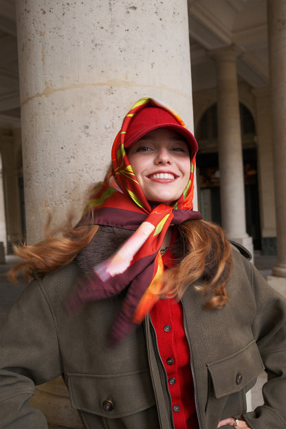 Foulard Carmin Passion - 90