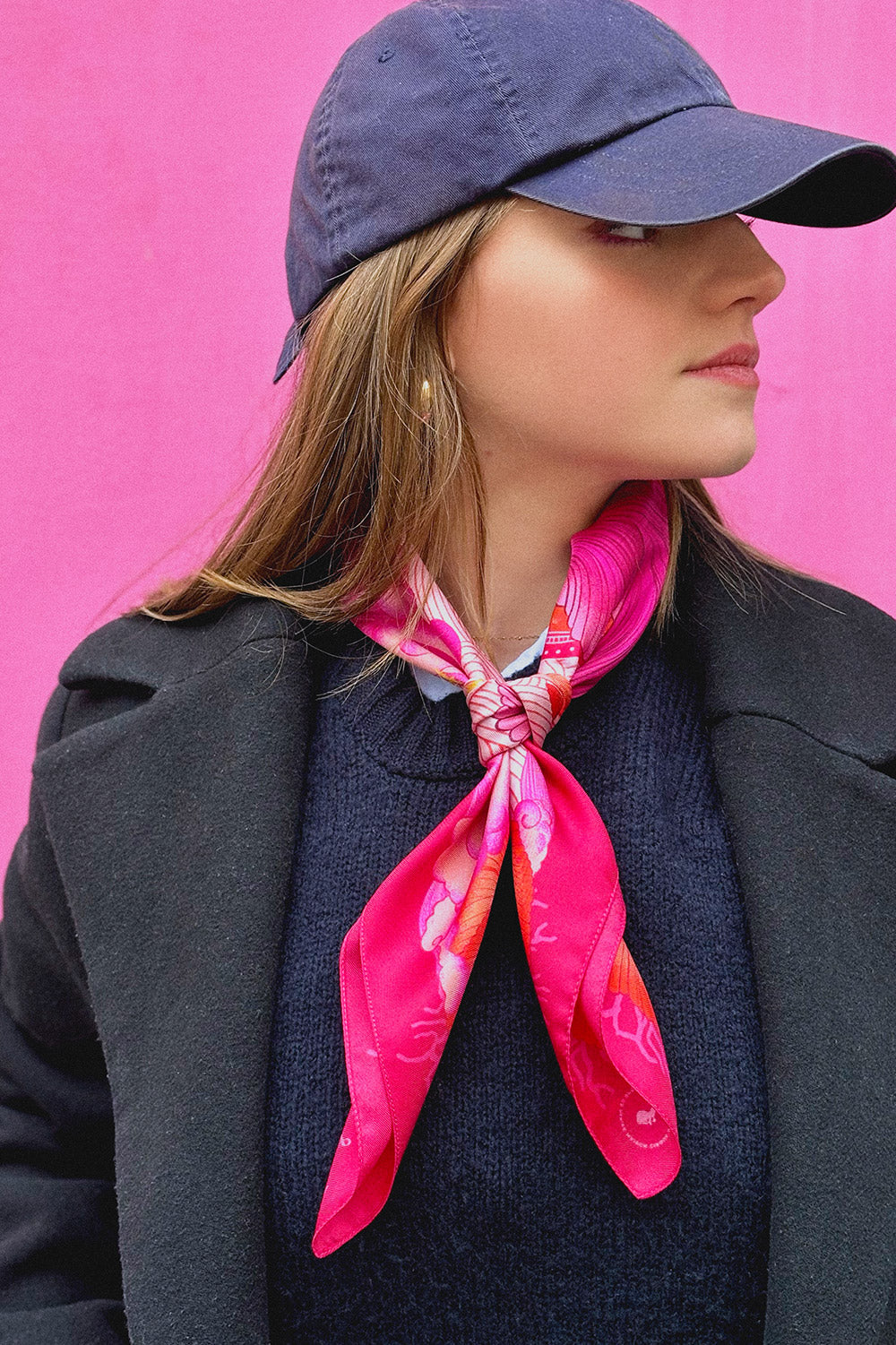Foulard Rose ardent - 70