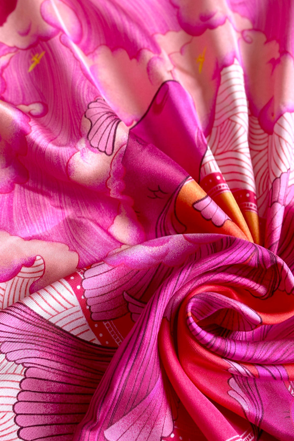 Foulard Rose ardent - 70